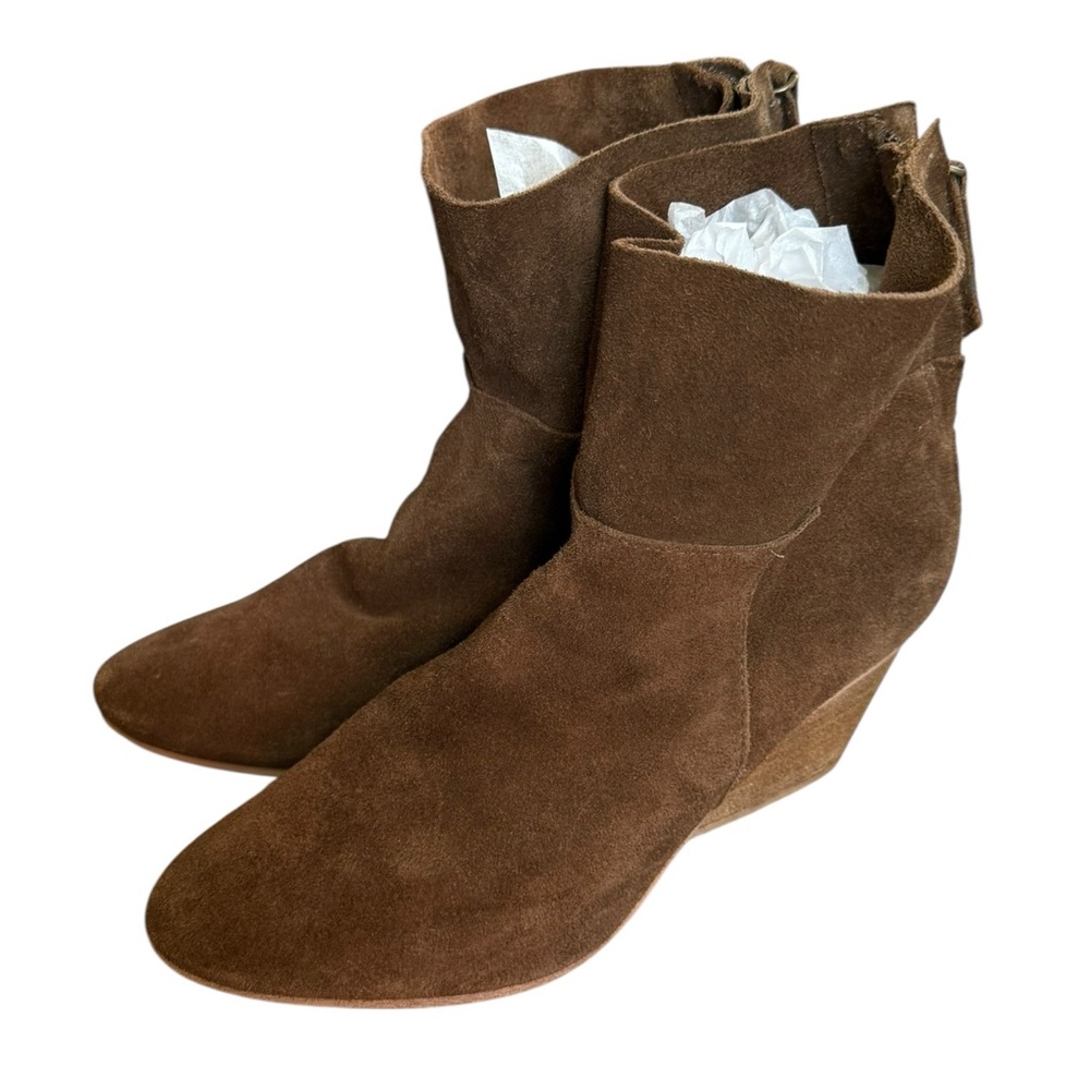 Matisse Shamus Brown Suede Heel Ankle Booties Women's Size 8.5 Made in Brazil